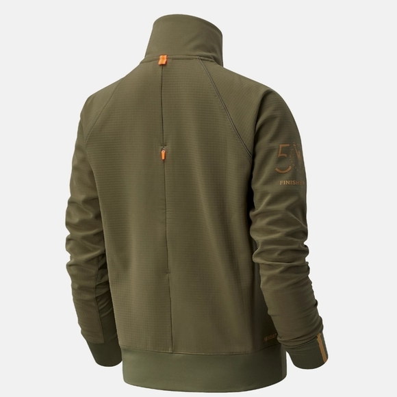 New Balance Marathon Run Reflective Impact Nettle Green Winter Running Jacket - Picture 2 of 8